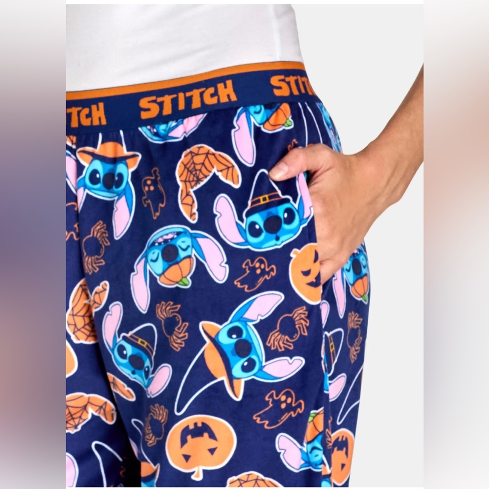 Disney Women’s Stitch Halloween Velour Sleep Pants - Picture 3 of 3